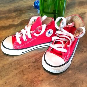 Toddler RED HI TOP CHUCK TAYLOR'S